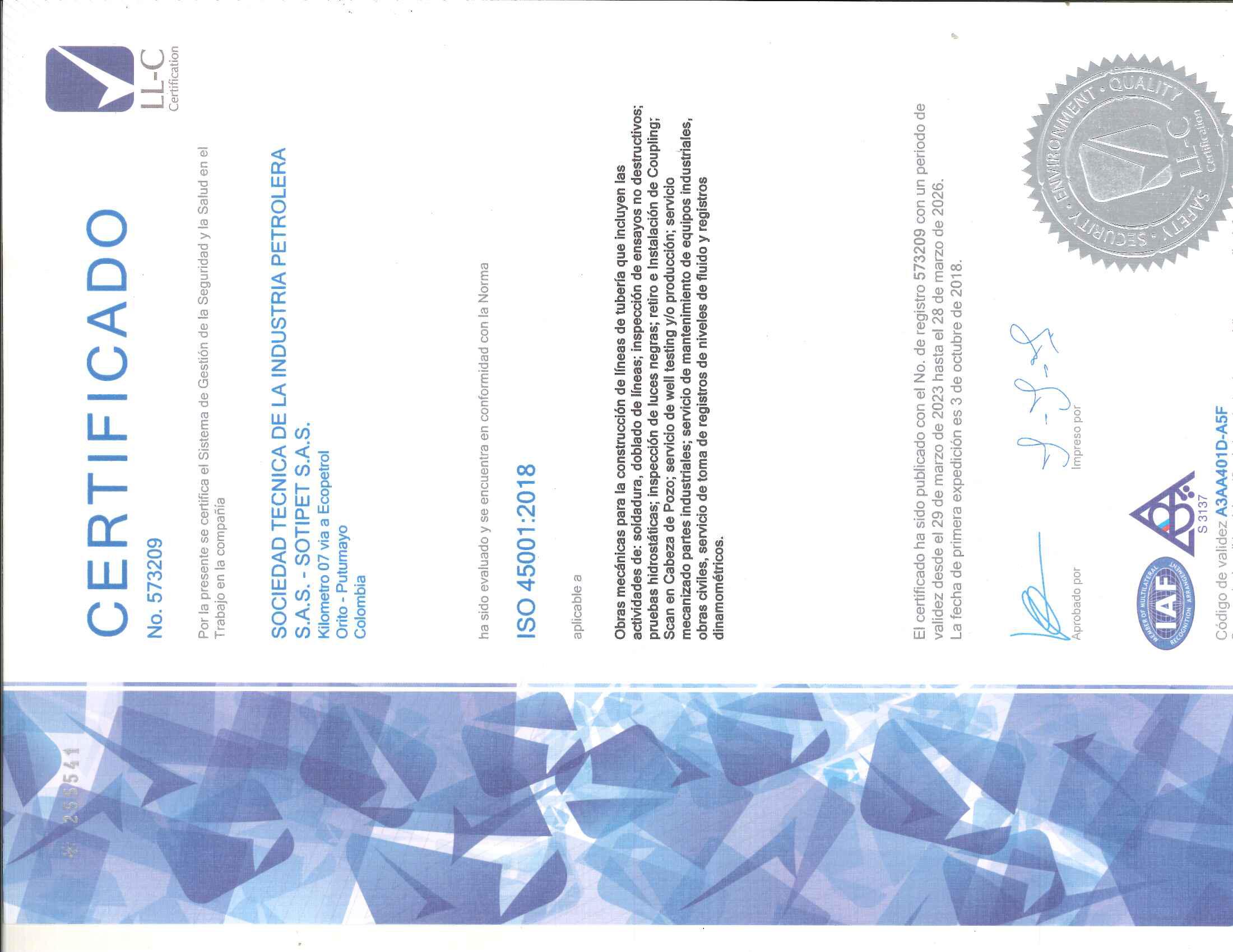 ISO 45001:2018